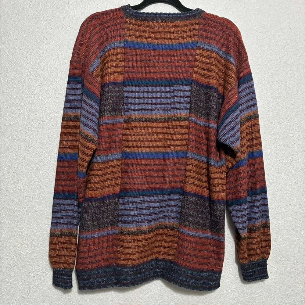 The Territory Ahead 100% Alpaca Sweater Multicolor Striped Knit Peru Size L-READ - Picture 2 of 10